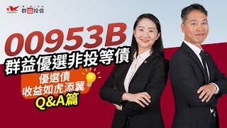 優選債 收益如虎添翼｜【00953B群益優選非投等債】Q\u0026A篇