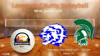 Laurel Spartans vs. Ellwood City Wolverines - WPIAL Girls Volleyball - Sept. 12, 2024