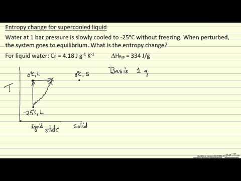 Entropy Change for a Supercooled Liquid Entropy Change for a Supercooled Liquid