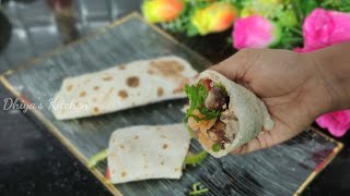 വിശപ്പുമാറാൻ ഇതൊരെണ്ണം മാത്രം മതി 😋 || Chicken Wrap || Dhiya's Kitchen