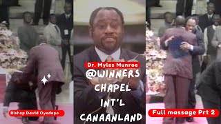 PART 2 | The Secret Wisdom Of Potential | Dr. Myles Munroe @lfcww  With Bishop David Oyedepo