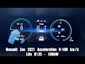 Renault Zoe Life R135 100kW - 2021 Acceleration 0-100 km/h