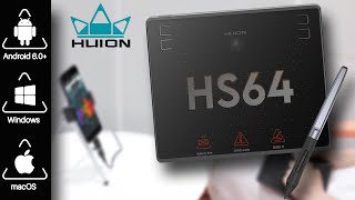 🔴HUION HS64 Graphics Drawing Tablet for PC \u0026 Mobile |unboxing, setup and review | HINDI