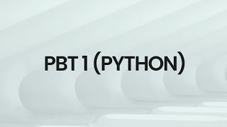PBT 1 (PYTHON)