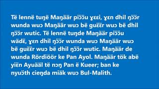 TE LENNE TUNG DE MANGAAR BY AKOI DING AJAK. (LYRICS)