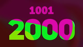 ClevKid | Reverse Counting 2000-1001 | Learn to count 2000 Numbers backward for Toddlers \u0026 Preschool