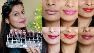 Wet n Wild Matte lipsticks Review \u0026 Swatches on Indian olive Tan Skin tone