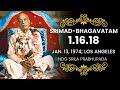 SB 1.16.18 | HDG Srila Prabhupada | Jan. 13, 1974; Los Angeles | Hare Krishna Mandir