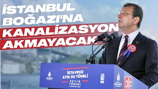 ÜSKÜDAR'dAN İSTANBUL BOĞAZI'NA AKAN KANALİZASYONU KESTİK