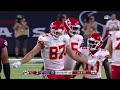 travis kelce clears hurdle over andre hal on 19 yard gain