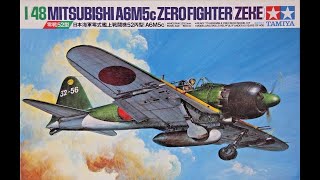 Tamiya 1/48 Mitsubishi A6M5c Zero (Zeke)..Plastic Kit Build \u0026 Review.