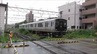 JR九州　817系V506鹿児島中央駅～都城駅6946M  6分遅れ宮田踏切　撮影日2024 6 26