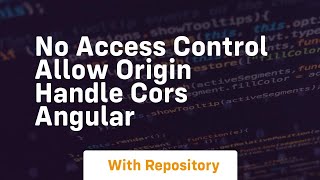 No access control allow origin handle cors angular