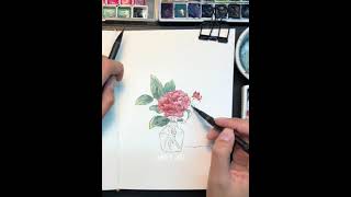 Flower in vase 4 - colouring / painting process / time lapse speed up