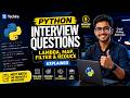 Python Interview Questions | Lambda, Map, Filter & Reduce Explained