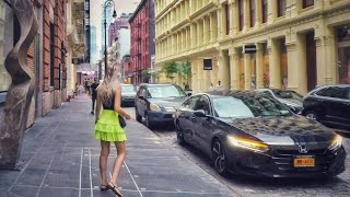 ⁴ᴷ⁶⁰ Walking Downtown Manhattan New York City via SOHO (Spring Street \u0026 Broome Street)