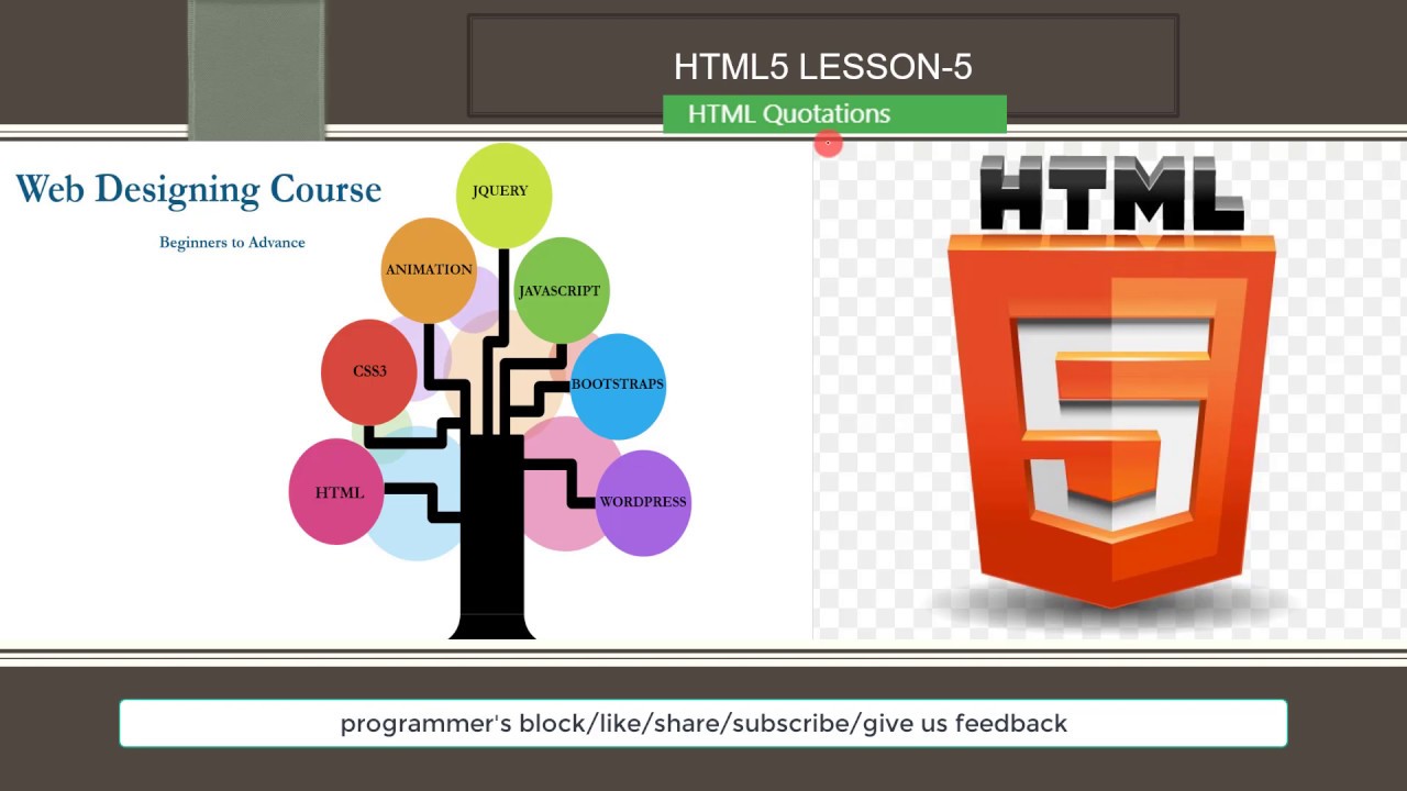 HTML5 |TUTORIAL LESSON 5 PART 2 - YouTube