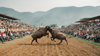 buffalo fighting village || buffalo attacking best fight video 🔥😱 #buffalo #fight #animals