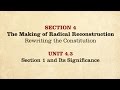 MOOC | Section 1 and Its Significance | The Civil War and Reconstruction, 1865-1890 | 3.4.3