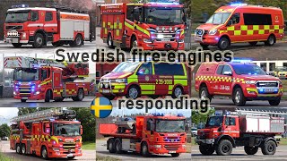 🚒 Brandbilar på utryckning – Fire engines responding in Sweden