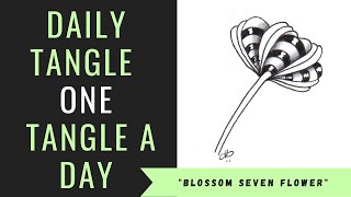 Daily Tangle - Blossom Seven Flower  |How to draw...|