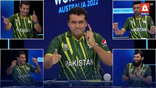 Celebrations on the set of #ThePavilion! 🇵🇰 Pakistan in Semi Finals