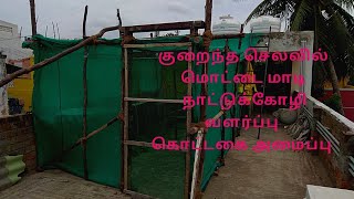 குறைந்தசெலவில் மொட்டை மாடியில் நாட்டுக்கோழி வளர்ப்பு மற்றும் கொட்டகை அமைப்பு