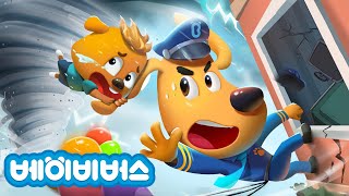 집이 날아갔어요! | 회오리바람 | 래브라도 경장 | 안전교육 | 베이비버스 동화 | BabyBus