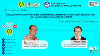 Workshop  Penyusunan Kurikulum Prodi Sistem Informasi Berdasarkan Outcome Based Education (OBE)