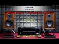 srs wharfedale denton 80th denon dra800h bookshelf speakers integrated amplifier sound demo