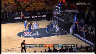 Maccabi Tel Aviv 2014 Sofos domination in the paint [Baseline Out of Bounds]