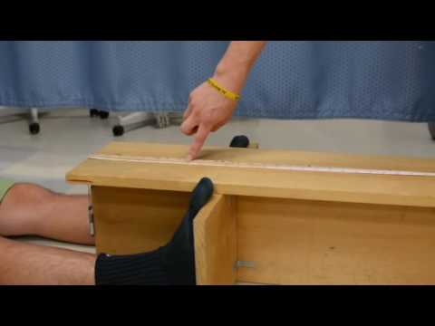 What is the equipment of sit and reach test?