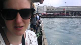 Crossing borders in Istanbul. Europe to Asia Boat