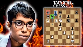 ¡¡¡¡¡LA MEJOR PARTIDA DEL AÑO😱💥!!!!! | Praggna vs. Sarana | (Tata Steel Masters ronda 12).