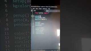 Draw Japan Flag in Python turtle ♥️🤗#viral #shorts #python #subscribe #support
