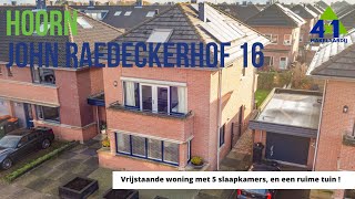 Vrijstaande woning met 5 slaapkamers, ruime tuin en een balkon aan ohn Raedeckerhof 16 in Hoorn.