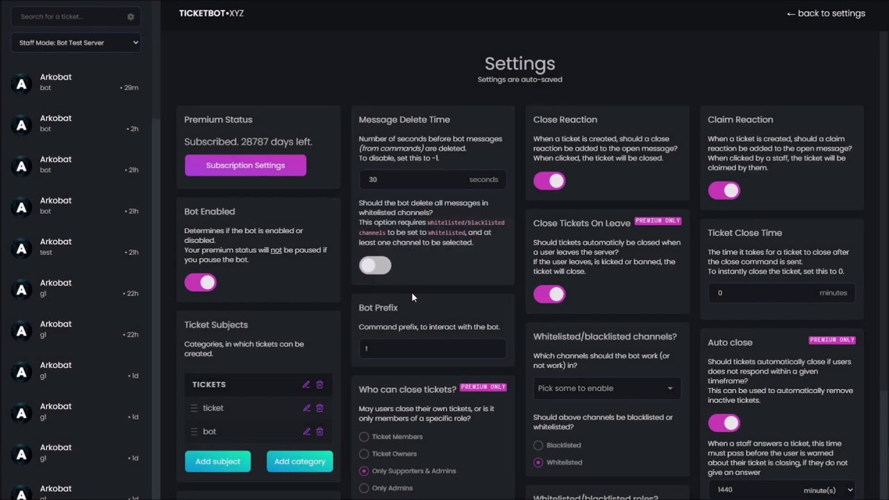 Ticketbot How To Setup Reactions Youtube
