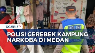 Gerebek Kampung Narkoba di Medan Timur, Polisi Temukan Paket Ganja Siap Edar