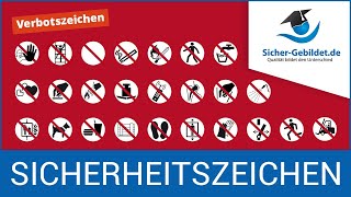 Sicherheitszeichen: Verbotszeichen als Übersicht