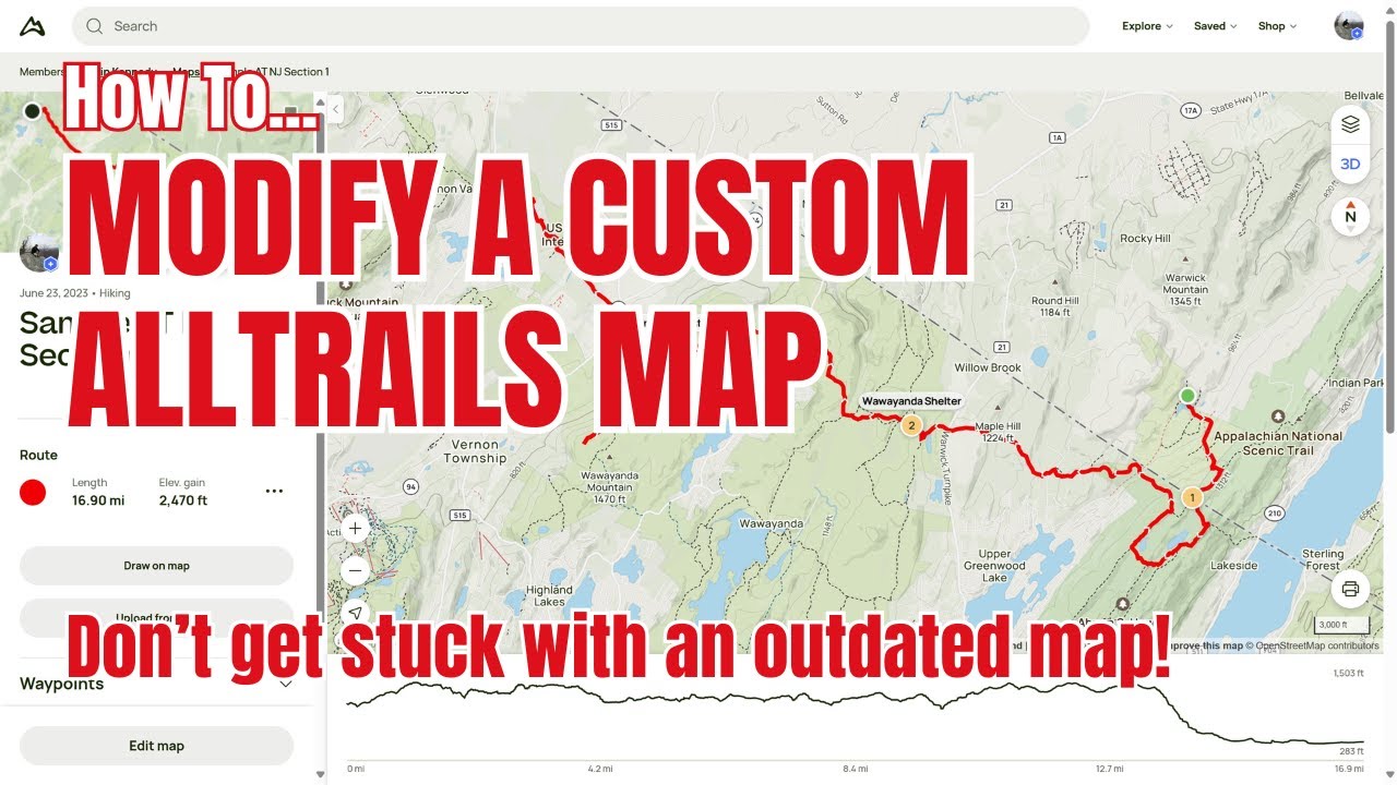 How To Modify A Custom Alltrails Map Youtube