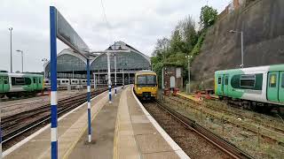 1V98: Class 166 departs Brighton