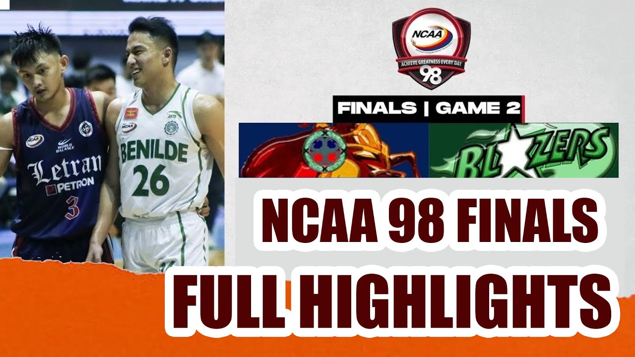 #ncaa98 #ncaa98highlights GAME 3 FINAL LETRAN VS ST BENILDE NCAA98 FULL ...