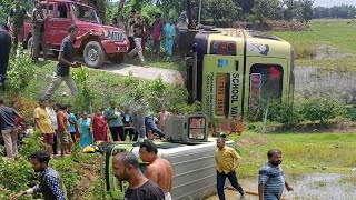 Dharmangar’s  Kidzee International School van met with an accident on the way to school