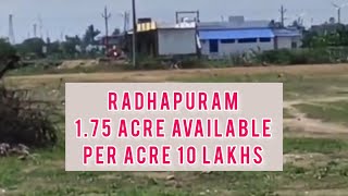 Project Number: 306. 1.75 Acres Per Acre 10 lakhs Tirunelveli Radhapuram