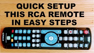 How to Program RCA Universal Remote CRCRN04BE with TV (No Codes Required)