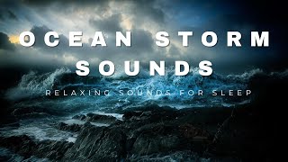 Ocean Storm Sounds for Studying or Sleeping | Loud Thunder, Waves, Howling Wind  | Stormy Sea