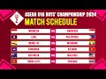 Group Stage: Match Schedule | ASEAN U16 Boys' Championship 2024.