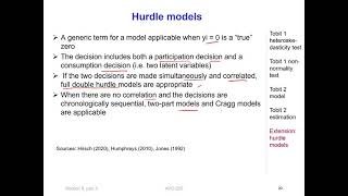 Hurdle models