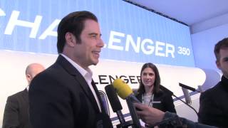 John Travolta stars for Bombardier for EBACE 2013