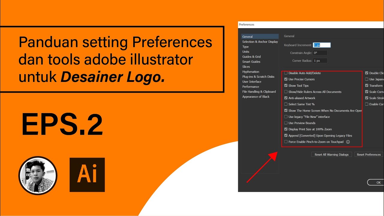 EPS 2. Cara Setting Preferences Dan Tools Adobe Illustrator Untuk ...